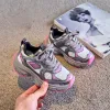 Pojkar flickor pappa skor 10xl last sneaker för barn barn designer mode plattform spår löpare sko studenter ungdom jogga fiess sneakers