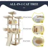 猫のキャリアクレートハウス新しい68インチのキャットリーキャットツリー/猫の木の家と猫の猫/猫の登山の木