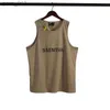 Men's T-Shirts Mens and Womens Tank Top Designer Top ES Printing Summer Quick Drying Tank Top Sports Classic Black White Grey Khaki Brown Five Colors Available