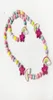 5 styles kids necklace sets Rainbow Charm Beads bracelet accessory Colorful beads Bird Flower kids girl Birthday Jewelry gift7220854