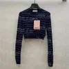 Brief gebreide vrouwen jumper tops luxe ontwerper bijgesneden breisels elegante casual dagelijkse dagelijkse lange mouwen jumpers trui