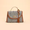 Shoulder Bags Fresh And Sweet Women's Bag 2024 Summer Style Straw Woven Single Straddle Hand-held Small Square