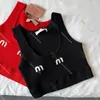 Femmes à la mode jacquard tanks tricotés Gilet Summer Top Top Femmes Designer Crop Top Cozy Tréche