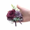 ivory Wrist Corsage Bridesmaid Sisters Handmade Fr Artificial Silk Rose Bracelet Frs For Wedding Dancing Party Decor m47a#