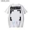 T-shirts masculins Summer Luxurys Mens et femmes Designers T-shirts Offs Vêtements en vrac Tops Man Occasiter Street Graffiti Sweat-shirt Short Sleeve Q240416