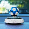 Car Air Freshener Solar Car Air Freshener Rotating Solar Energy Car Diffusers Rhinestone Football Car Fragrance Arom Diffusion Accessories L49