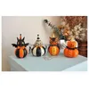 Decorative Objects Figurines Halloween Decoration Cat Pumpkin Ghost Fun Scene Country Retro Handmade Painted Black Gift Scpture Cr Dhok3