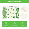 Table Mats Shamrock Clover Lucky Irish St. Patrick's Day Placemats Set Of 4 12x18 Inch Seasonal Spring For Party Kitchen Decor