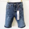 lila jeans män shorts män jeans knä jeans fem poäng shorts casual byxor designer byxor klaff jeans män