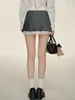 Jupes houzhou y2k harajuku kawaii mini jupe femme conception de style japonais sweet sexy dentelle bandage bandage soft gril été 2024