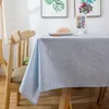 Table Cloth Contemporary And Contracted 2024 Waterproof Pure Color Rectangle Household Linen Cloth_Jes923