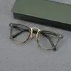 Solglasögon ramar toppkvalitet handgjorda acetat recept dator glasögon ram män kvinnor retro fyrkantiga glasögon glasögon