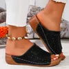 Zapatillas para mujeres cuñas de moda zapatos de verano sandalias huecas 2024 plataforma de diseñador toboganes para caminatas casuales chanclas mujer