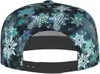 Capes de balle d'hiver Flakes de neige Sparkle Sky Match de Noël Flat Bill Hat Unisexe Snapback Baseball Cap Hip Hop Style Visor Blan