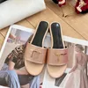 Women's Slippers Fashion Beach Fat Bottom Leather Metal One Word Letter Slipper Scandal Sandals Summer Flat Shoes Fashion Metal Letter Shoes 27188