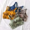 Skriv ut yoga lu Align Gym Tie-Dye Pants Double-Sided Brocade Stretch High midje höftlyft tätt tröjor Kvinnor Kläder Bras Lemon Gym Runnin