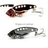 100pcs de pesca isca de lâmina de metal vibração com 10 ganchos Tackle Spoon Lures Vibe Drop Delt DhuXa