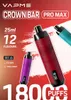 オリジナルのVapme Crown Bar Puff Shisha 18000 Puffs使い捨て蒸気12色メッシュコイル充電式バッテリー2％5％18K 20K使い捨てタバコvsパフ15kバン