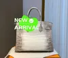 Projektant Himalaya Crocodile torebka torby pełne ręcznie robione torba importowana Nile Skin Bk Platinum Bag Biała torebka kobiet luksusowa torba damska WN-4U08