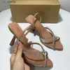 Sandals Summer Fashion Women Hight Heels ha puntato Shiny Sinestones Trasparente PVC Open punta SCARPE SLINGBACK SEXY per femmina H240416