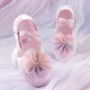 Dans ayakkabıları kızlar bale ipek yumuşak taban terlikleri çocuklar balerin kadın jimnastik pratik yapmak