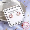 Orecchini per borchie 925 Sterling d'argento coreano romantico Hollofly Butterfly zircone bianco per le donne Gioielli per feste di festa BKEJ402 BKEJ402