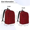 Рюкзак Винтажный Houndstooth Black and Red Outdoor рюкзаки Girl Custom Мягкие школьные сумки для средней школы современный rucksack