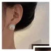 Stud Earrings Classic Double Side Simated Crystal Pearl For Women Gift Luxury Designerjewelry Drop Delivery Jewelry Otjvc Dhonx