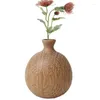 VASESミニの木製の花瓶手作りの花レトロな装飾配置ポットデスクトップ装飾のための装飾