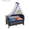 Baby Cribs Playpen COT Black Gray Lift Safety Guard Kids Cribs Baby Bed For Child Bed L416