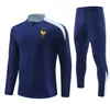 23 24 25 Franska spårningskit KIDS SET EURO CUP MBAPPE SURVETEMENT FOTBALL JOGGING Equipe de Soccer Training Suit 2024 2025 French Child Boy Set Long Sleeve