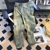 Jeans maschi primaverilo autunno retro stella personalizzata personalizzata pantaloni casual dritti maschi vestiti maschi