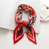 Sjaals luxe ontwerp zijden geplooide sjaal dames geprinte kraag dames haar pols oprichter sjaalhoofddoek bandana 2022L2404