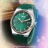 Herren Drei Stiches Automatische Datum Uhren Sapphire Glass Buntes Gummi -Gurt Japan Quarz Bewegung Alle Verbrechen Cool Water of Washerd gutes Armbandwatch Montre de Luxe