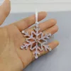 Ornement de flocon de neige personnalisé pour christamas arbre ami familial amant cadeau cadeau pendent bijoux 240414