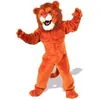 2024 Taille adulte Power Cat Lion Mascot Mascot Costume Cartoon Character Tenics Suit Furry Cost Halloween Carnival Birthday Party Robe