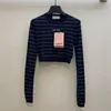 Brief gebreide vrouwen jumper tops luxe ontwerper bijgesneden breisels elegante casual dagelijkse dagelijkse lange mouwen jumpers trui