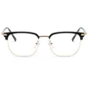 Retro Eyebrow Glasses Frame Anti Blue Light Myopia Eyeglasses Casual Half Frames Men Design Classic Flat Female 240410