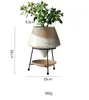 Nordic Simple Whited Fer Stoare Flower Set Home Succulent Flower Pot Creative Ceramic Living Room Home Decoration Vase 240409