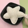 Baby Rattle Bells Crochet Knitted Star Baby Play Gym Baby Teething Wooden Ring Teether Pendant For Kids Gift Toys LL