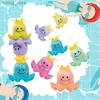 1枚の子供の海洋生活タコのスタッキングカップバスルームおもちゃの子供用ゲーム教育かわいい漫画バスルーム子供用バスルームおもちゃY240416