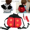 Taşıyıcılar Sırt Çantaları 1 PC Çocuk Sırt Çantası Toddler Kemer Ladybug Kemer Bebek ve yürümeye başlayan çocuk yürüyüşü Güvenlik Kemeri Anti Backpack Bant Çantası Q240416