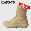 Fitness schoenen Cablvyu Men Militaire laarzen Leger Tactische Outdoor Waterdichte koe Suede werk enkelwandelveiligheid