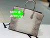 Diseñador Himalaya Crocodile bolso bolsas bolsas cosidas a mano Nilo Nilo Vientre blanco Bolso de mujer Bk Platinum Bag 35cm Productos de lujo WN-6CG5