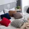 Travesseiro yiruio luxuoso feito à mão fofa arremesso de algodão nórdico de sofá decorativo cadeira de cadeira de cama de cama para trás