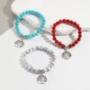 Bracelet de bracelet en cristal turquoise blanc