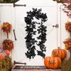 Decorative Flowers Artificial Flower Heads Black Rose Vine For Halloween Decor Hanging Silk Outdoor