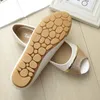 Casual Shoes Chaussure Femme 2024 Summer Ladies Deep Toe Gold Sequin Flat Non-slip Soft Soles Pregnant Women Shallow PU Leather Loafers