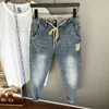 Jeans masculinos 2024 STRINT STRING Denim Business Casual Casual Way Men Clothing Fashion Fashion Slim Y2K Streetwear Pants