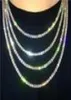 Dîner à chandelle Diamond Tennis Choker Mens Tennis Gold Silver Iced Out Colliers Fashion Hip Hop Jewelry 10 Pieceslot B5113815
